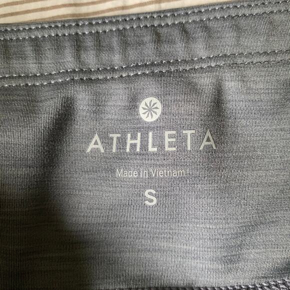 Athleta Leggings Womens Small Gray Colorblock Sonar Cropped Athletic Gym Active - Picture 3 of 9